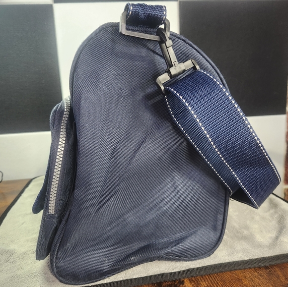 Vintage Time Magazine Messenger Bag Tote Blue Zips Adjustable Shoulder Strap - Picture 5 of 8